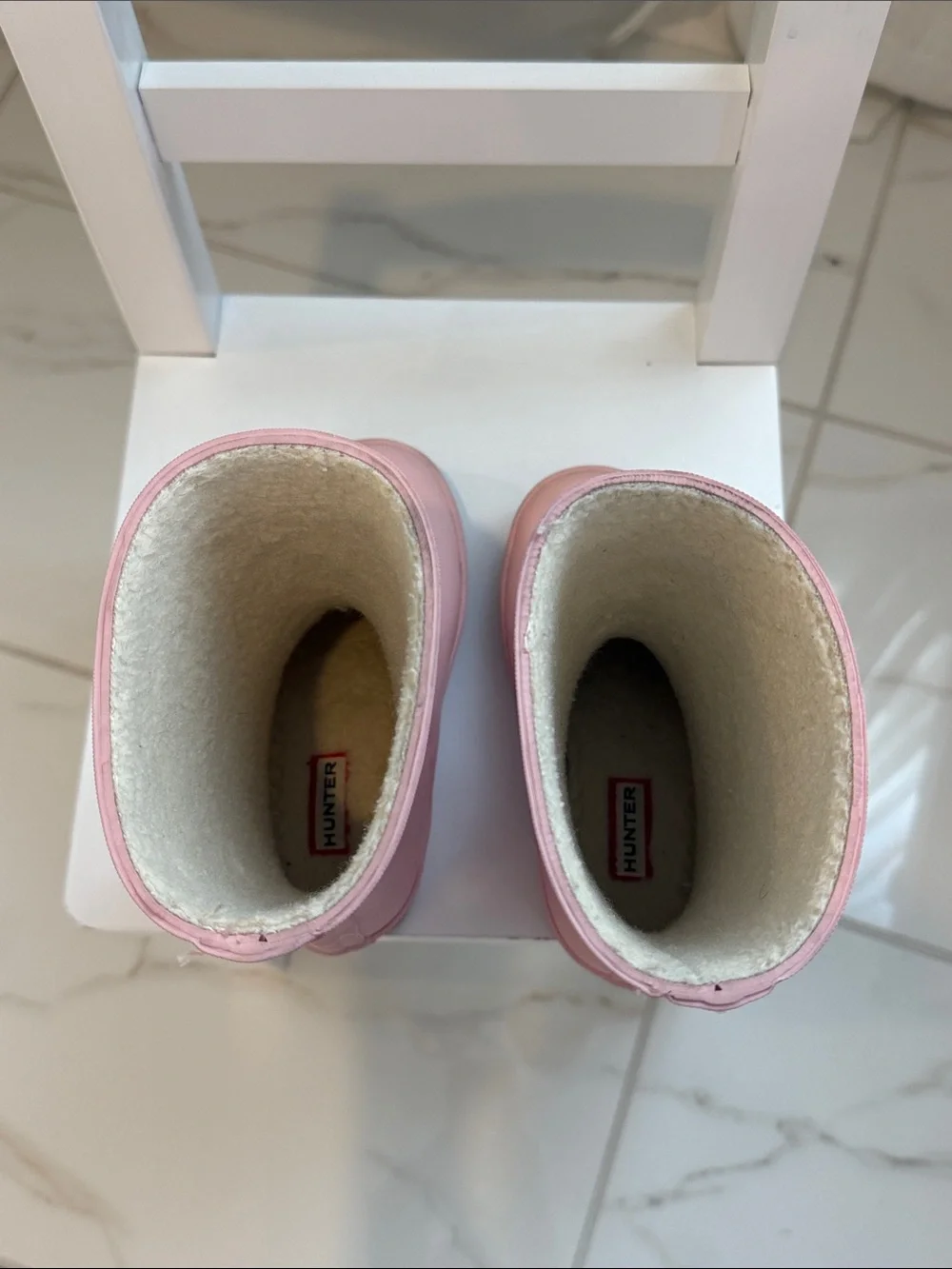 Hunter Light Pink Kids' Lined Rain Boots